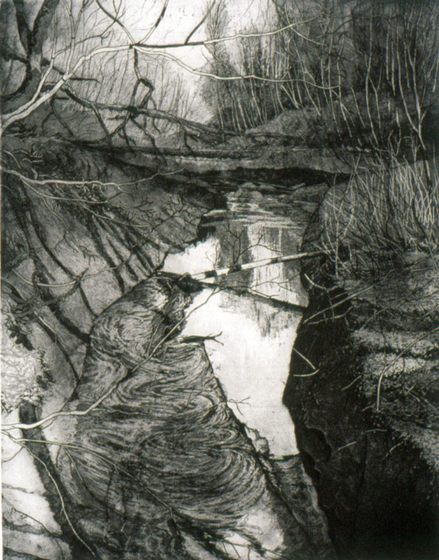 2-etching-Reflections-in-Tryon-Creek-II-1999
